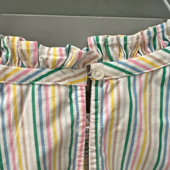 JCrew Ruffleneck shirred top in cotton poplin - Picture 5 of 5